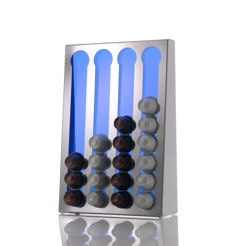 Porte capsules Expresso en métal noir capacité 32 capsules - Théières,  cafetières et accessoires - Décomania