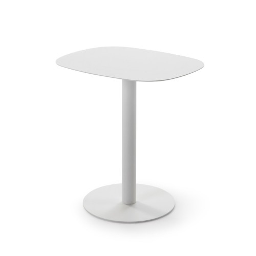 Modern accent table in white