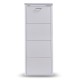 KIBO Metal Shoe Cabinet, 4 Tilt-Out Compartments, 3 colors
