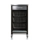 Kitchen trolley on wheels with stainless steel top, CHELSEA