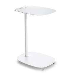 Mesa auxiliar com rodas EVI branca