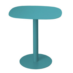 Tavolino laterale SKANDY turchese in metallo design scandinavo