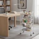 FIesta storage trolley used as an office organiser with books, folders and pens in a home study FIesta storage trolley used as an office organiser with books, folders and pens in a home study