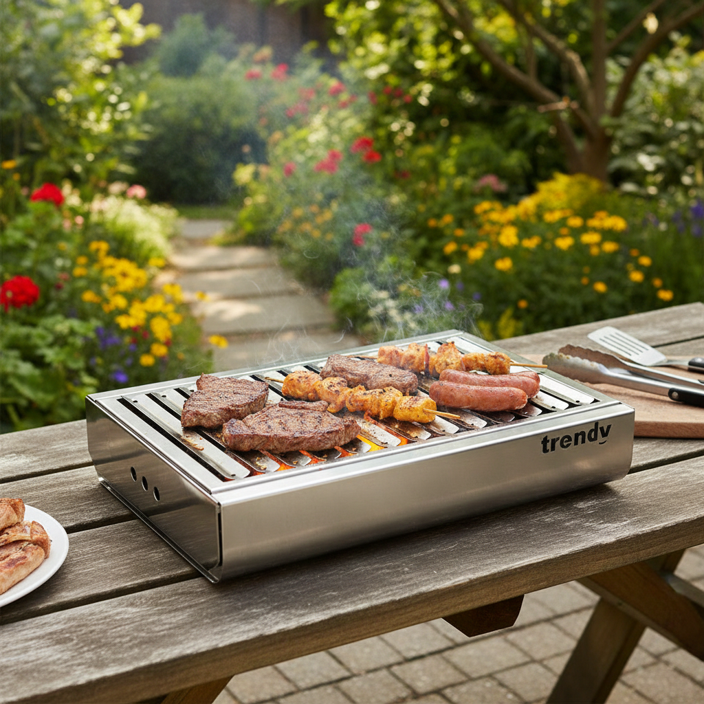 Stainless steel charcoal barbecues